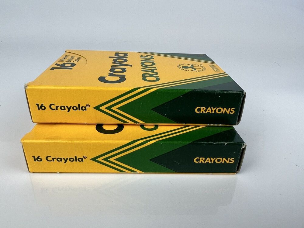 New Rare Vintage Crayola Crayons Unused 16 Count Boxes No 16 Binney & Smith 1988 - Picture 5 of 7